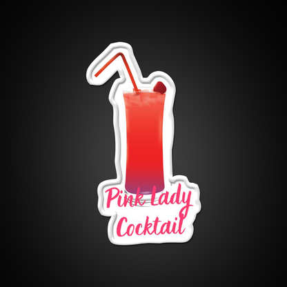 Pink Lady Cocktail Summer Cocktail Bar Decor Led Neon Sign Rgb Color - LED neon sign view 11