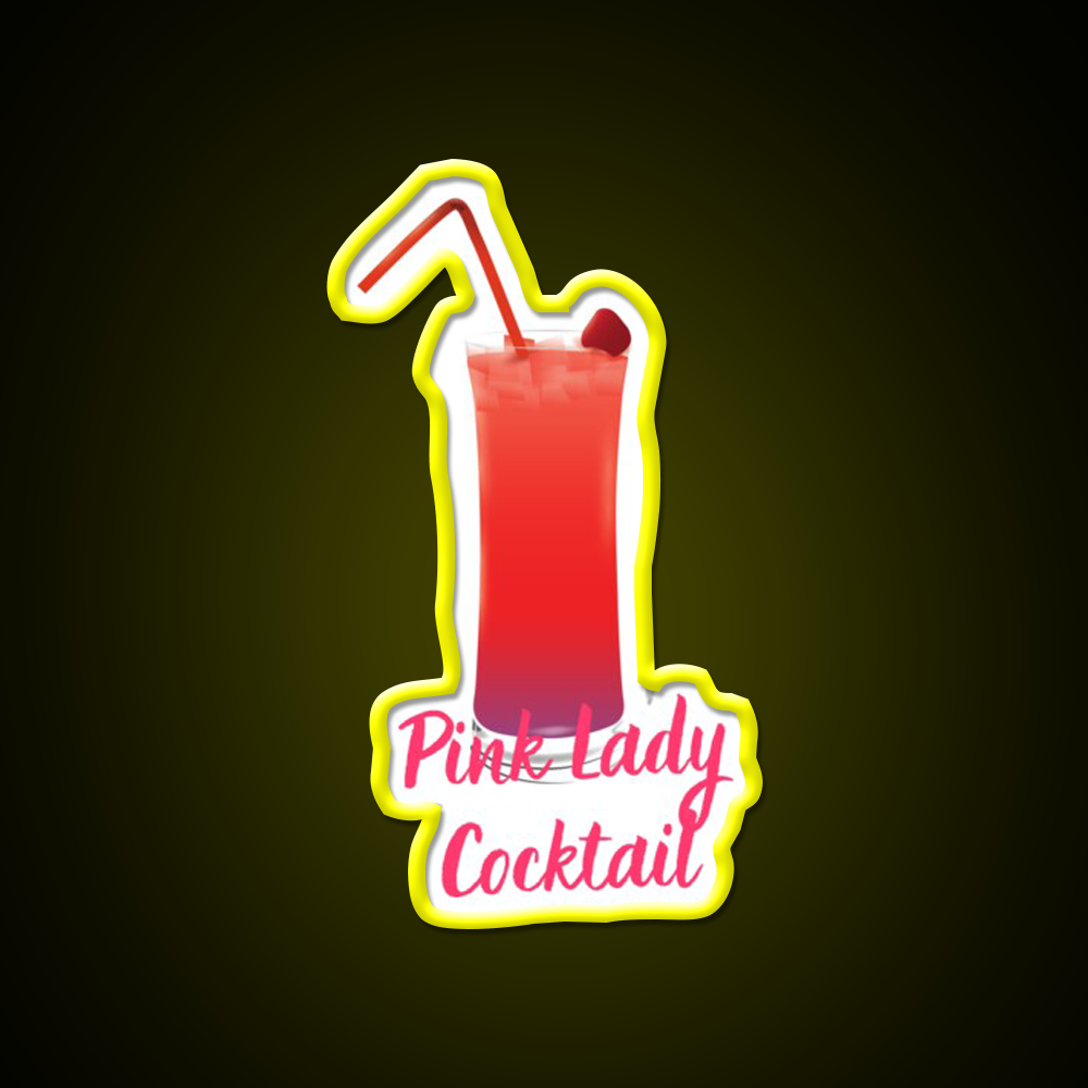 Pink Lady Cocktail Summer Cocktail Bar Decor Led Neon Sign Rgb Color - LED neon sign view 7