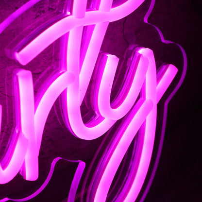 Pink Lets Party Neon Sign | Shineneon
