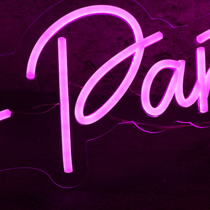Pink Lets Party Neon Sign | Shineneon