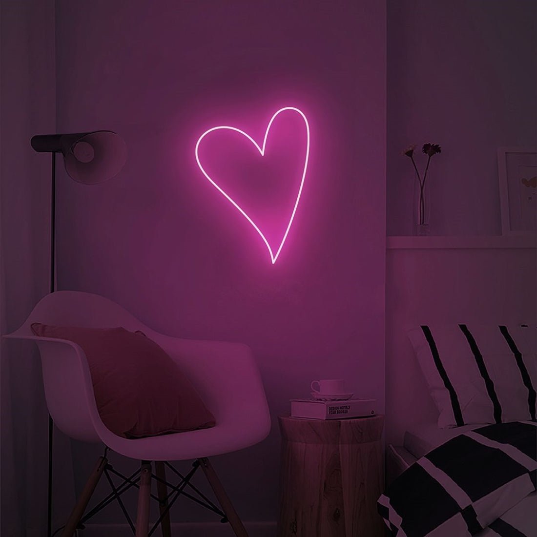 Pink Love Heart Led Sign Business Neon Sign - Shineneon