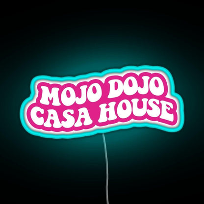Pink Magenta Mojo Dojo Casa House Rgb Led Neon Sign Pop Wall Art - Shineneon