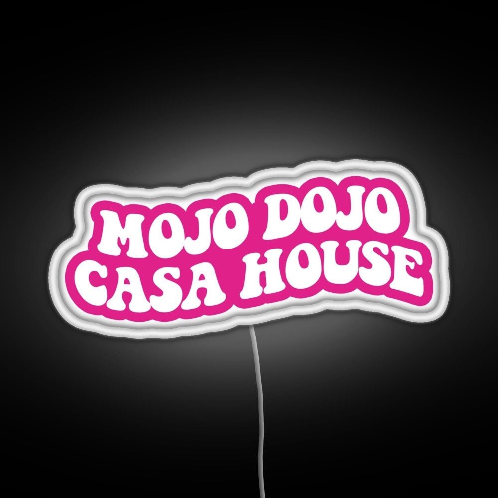 Pink Magenta Mojo Dojo Casa House Rgb Led Neon Sign Pop Wall Art - Shineneon