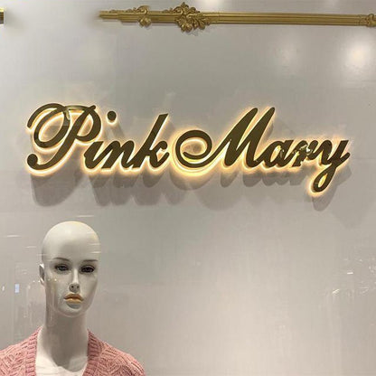 Pink Massy 3D Backlit Letters Business Metal Led Sign - Shineneon
