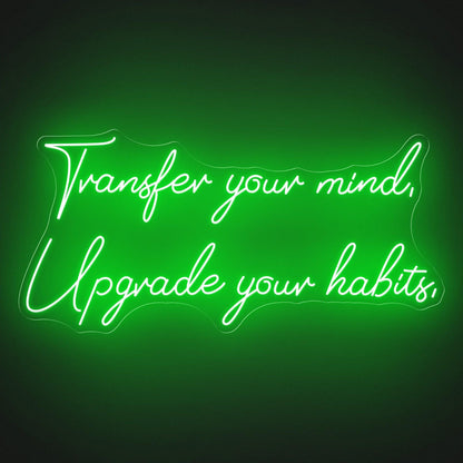 Pink Mind Transfer Habits Upgrade Led Neon Sign For Gym Studio Decor | Shineneon