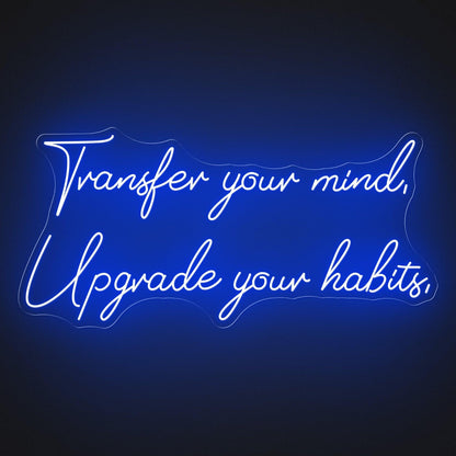 Pink Mind Transfer Habits Upgrade Led Neon Sign For Gym Studio Decor | Shineneon