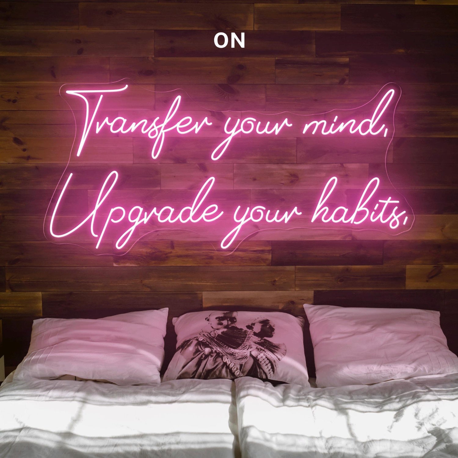 Pink Mind Transfer Habits Upgrade Led Neon Sign For Gym Studio Decor | Shineneon