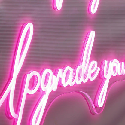 Pink Mind Transfer Habits Upgrade Led Neon Sign For Gym Studio Decor | Shineneon