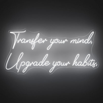 Pink Mind Transfer Habits Upgrade Led Neon Sign For Gym Studio Decor | Shineneon