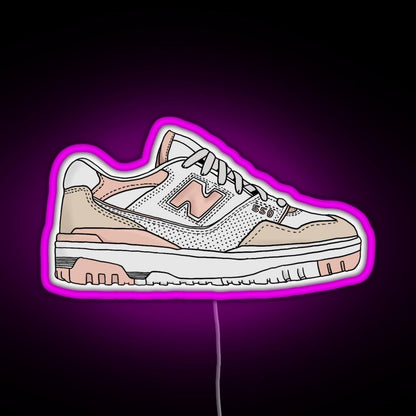 Pink New Balance 550 Rgb Led Neon Sign Pop Wall Art - Shineneon