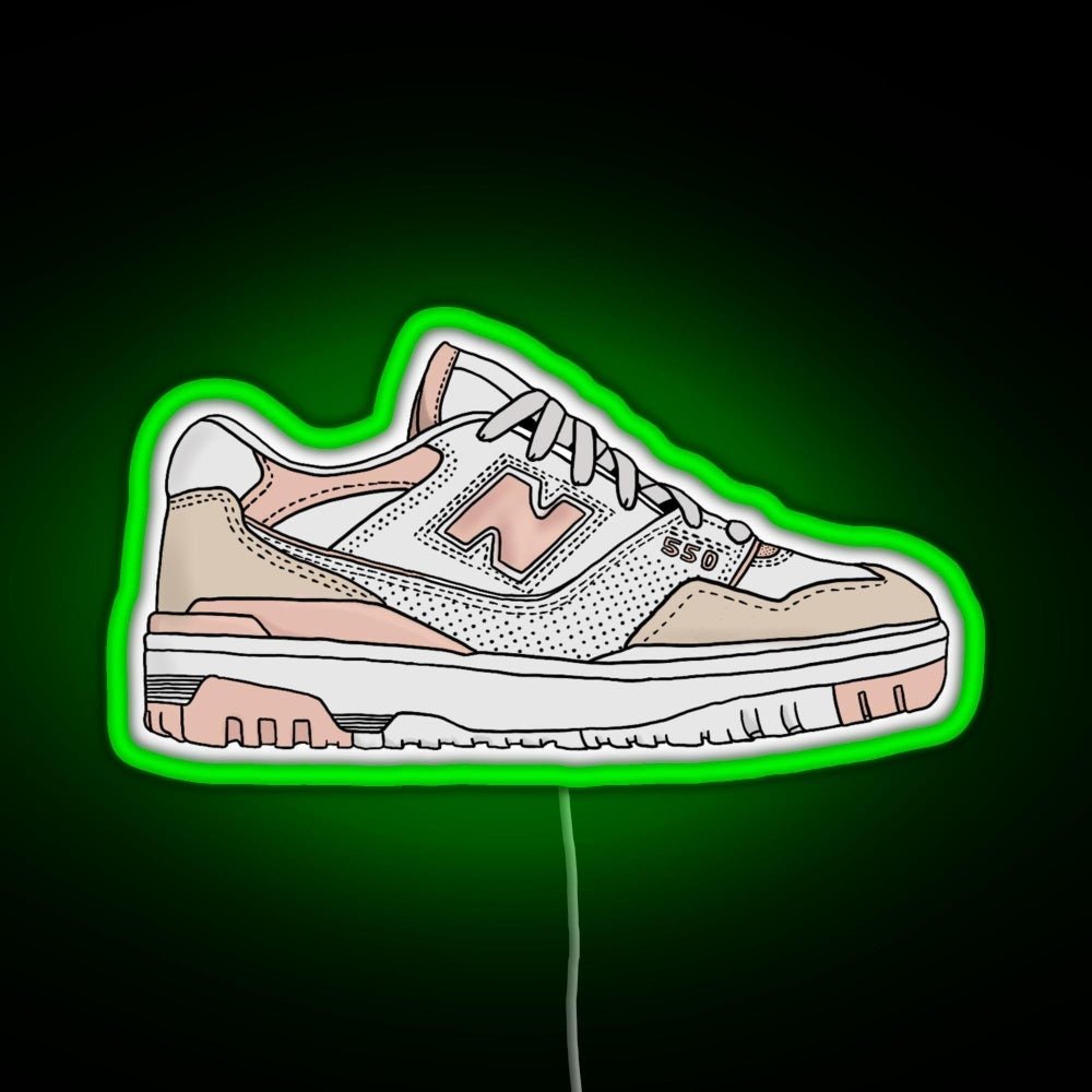 Pink New Balance 550 Rgb Led Neon Sign Pop Wall Art - Shineneon