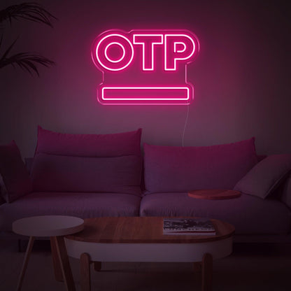 Pink Otp Button Led Neon Sign For Home Decor | Shineneon
