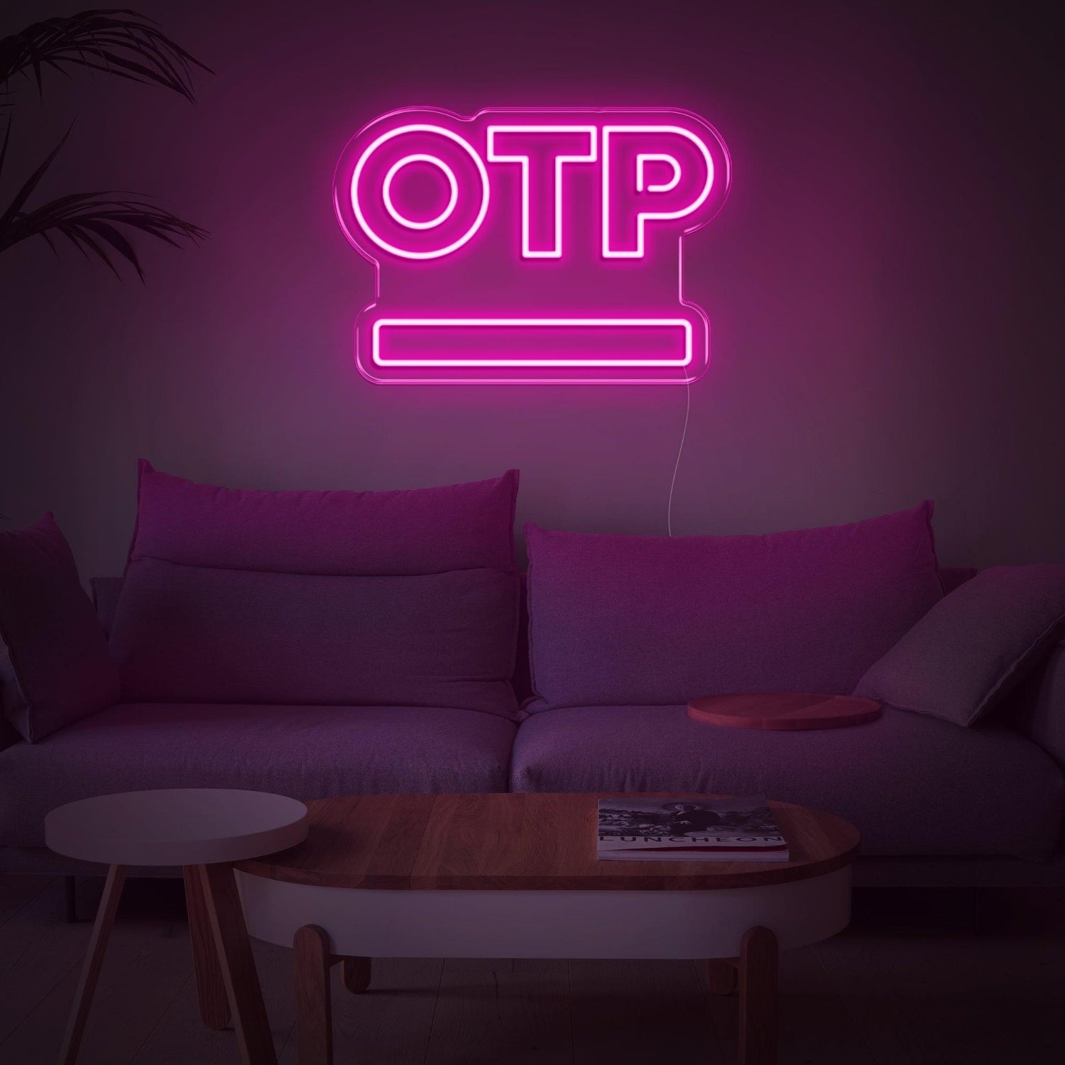 Pink Otp Button Led Neon Sign For Home Decor | Shineneon
