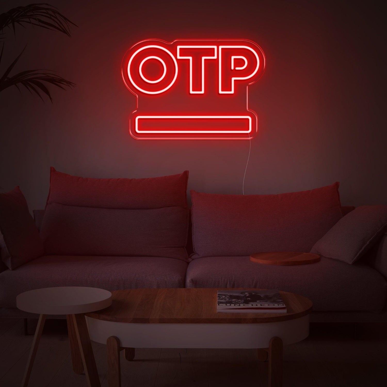 Pink Otp Button Led Neon Sign For Home Decor | Shineneon