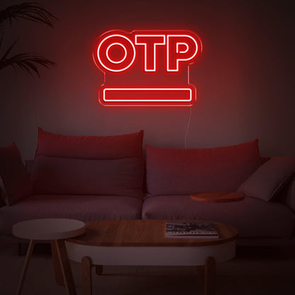 Pink Otp Button Led Neon Sign For Home Decor | Shineneon