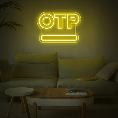 Pink Otp Button Led Neon Sign For Home Decor | Shineneon