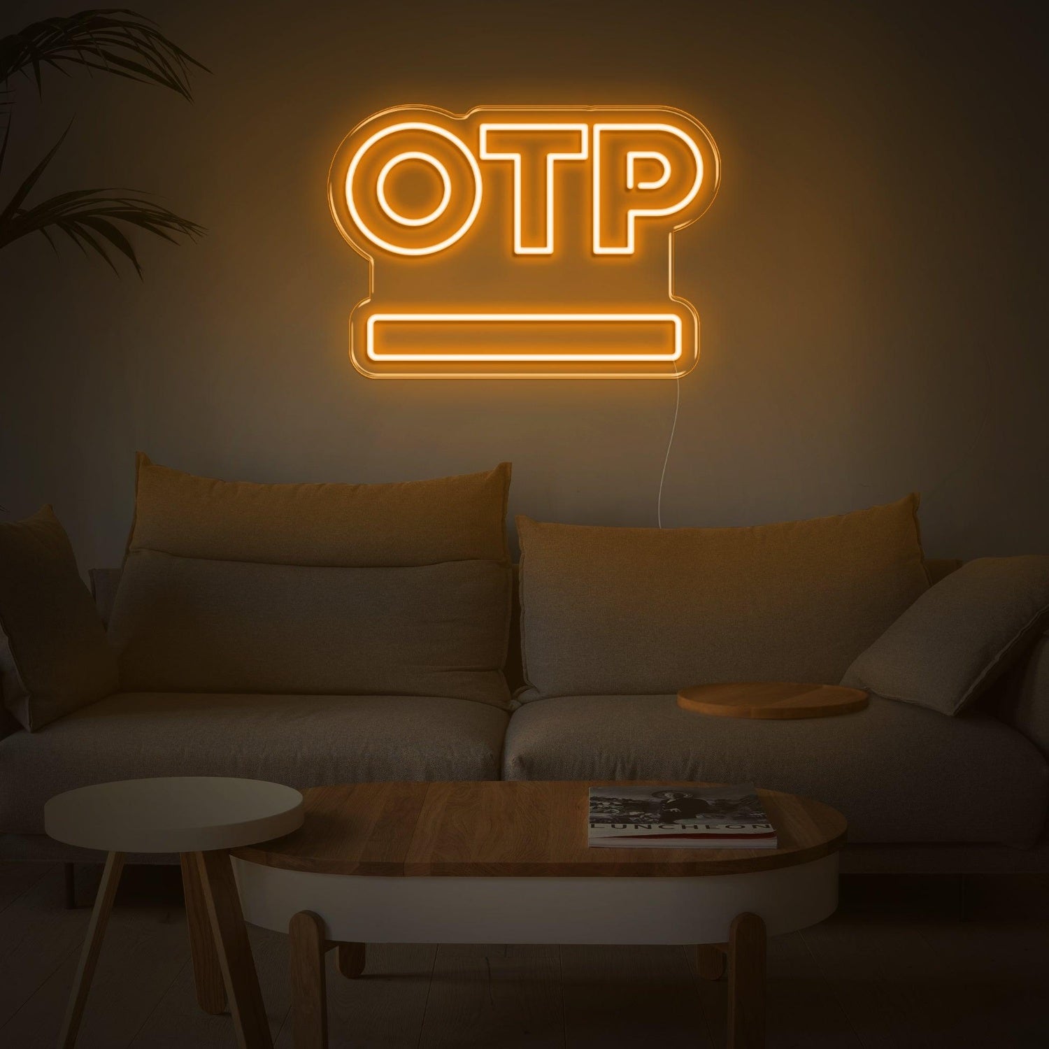Pink Otp Button Led Neon Sign For Home Decor | Shineneon