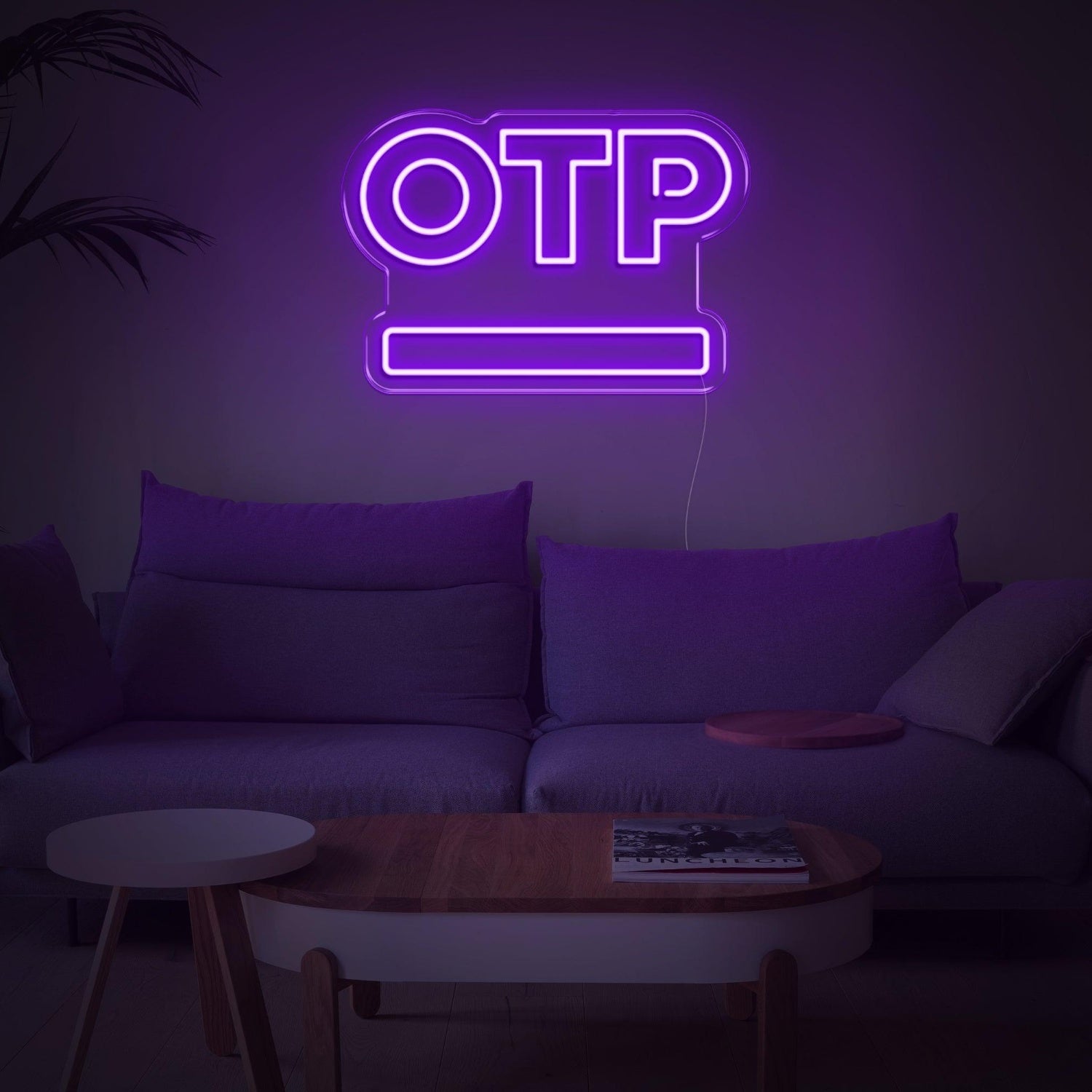 Pink Otp Button Led Neon Sign For Home Decor | Shineneon