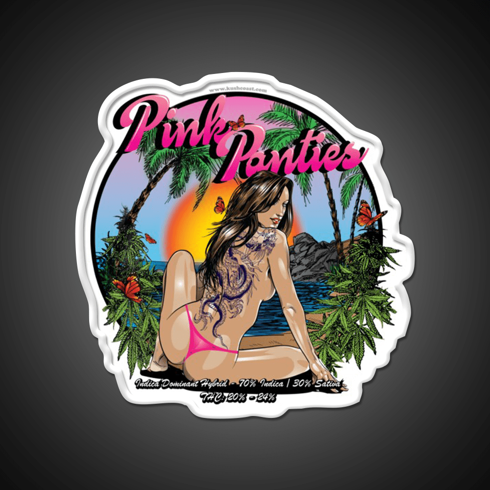Pink Panties Strain Art Hemp Inspired Green Leaf Led Neon Sign Rgb Color - Shineneon