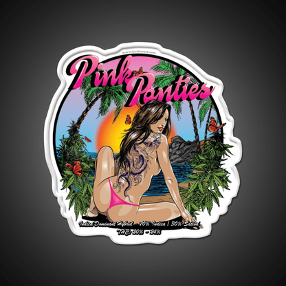 Pink Panties Strain Art Hemp Inspired Green Leaf Led Neon Sign Rgb Color - Shineneon