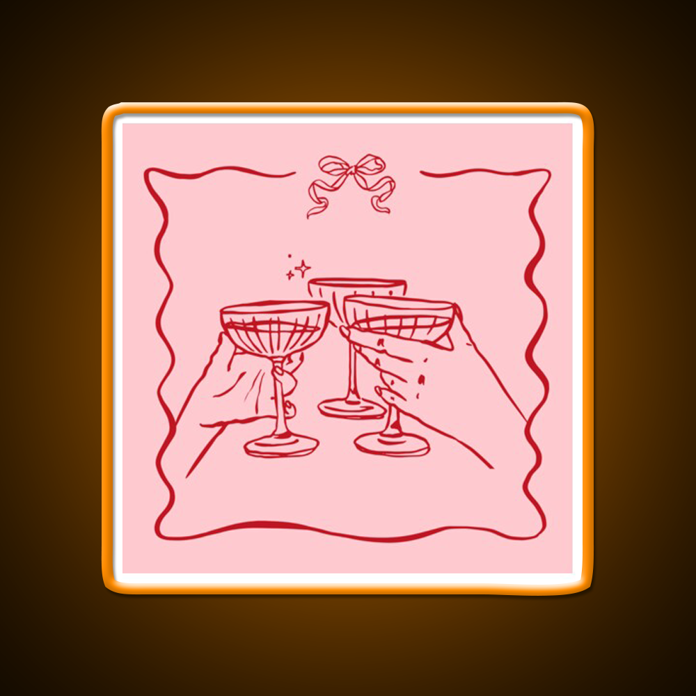 Pink Party Bow Aesthetic Dinner Party Cocktail Bar Decor Led Neon Sign Rgb Color - LED neon sign view 6