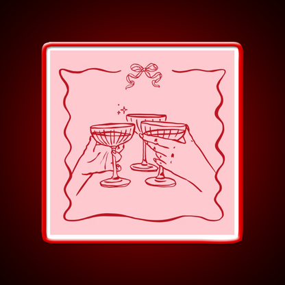 Pink Party Bow Aesthetic Dinner Party Cocktail Bar Decor Led Neon Sign Rgb Color - LED neon sign view 10