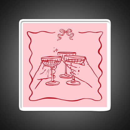 Pink Party Bow Aesthetic Dinner Party Cocktail Bar Decor Led Neon Sign Rgb Color - Shineneon