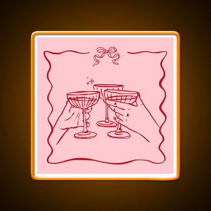 Pink Party Bow Aesthetic Dinner Party Cocktail Bar Decor Led Neon Sign Rgb Color - Shineneon