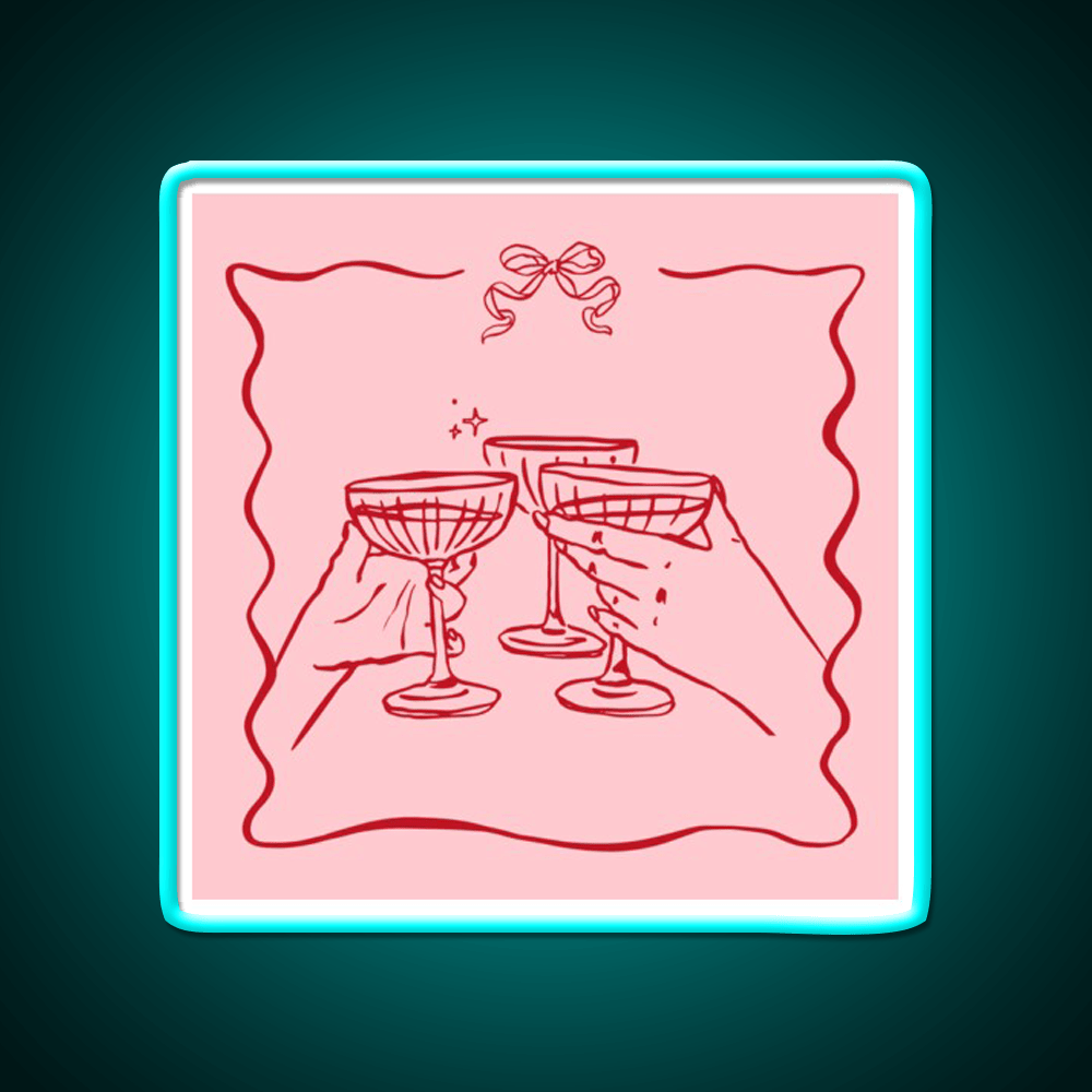 Pink Party Bow Aesthetic Dinner Party Cocktail Bar Decor Led Neon Sign Rgb Color - Shineneon
