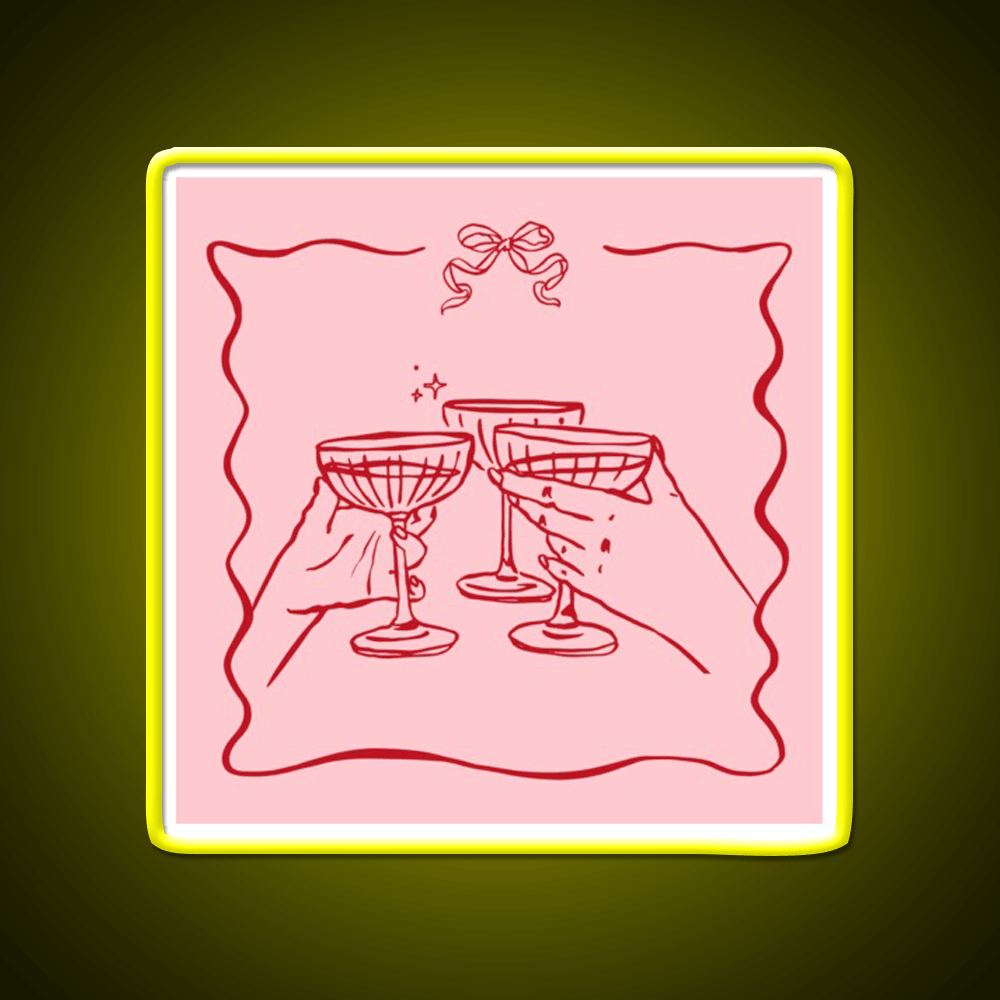 Pink Party Bow Aesthetic Dinner Party Cocktail Bar Decor Led Neon Sign Rgb Color - Shineneon