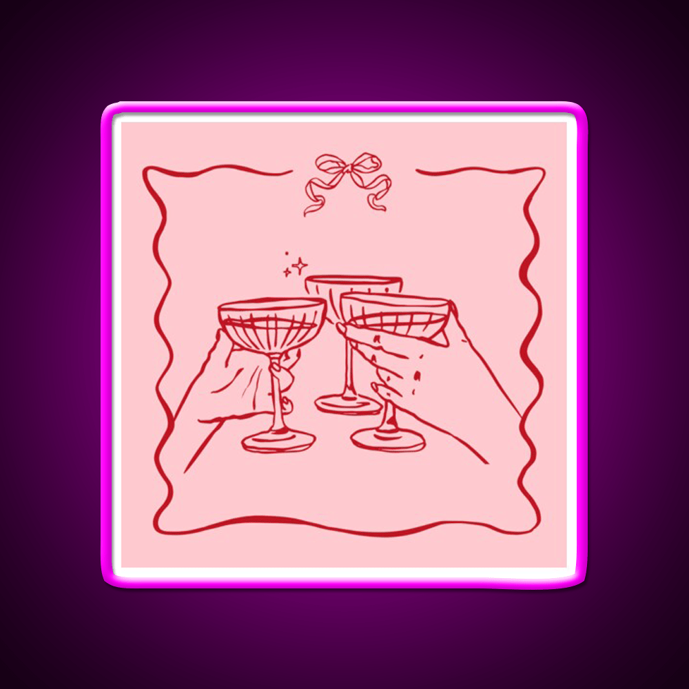Pink Party Bow Aesthetic Dinner Party Cocktail Bar Decor Led Neon Sign Rgb Color - Shineneon