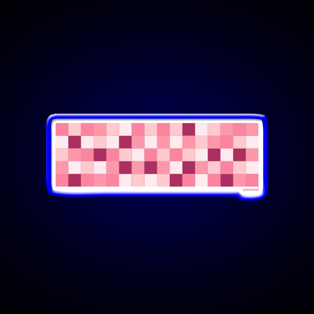 Pink Pixelated Censored Bar Man Cave Bar Led Neon Sign Rgb Color