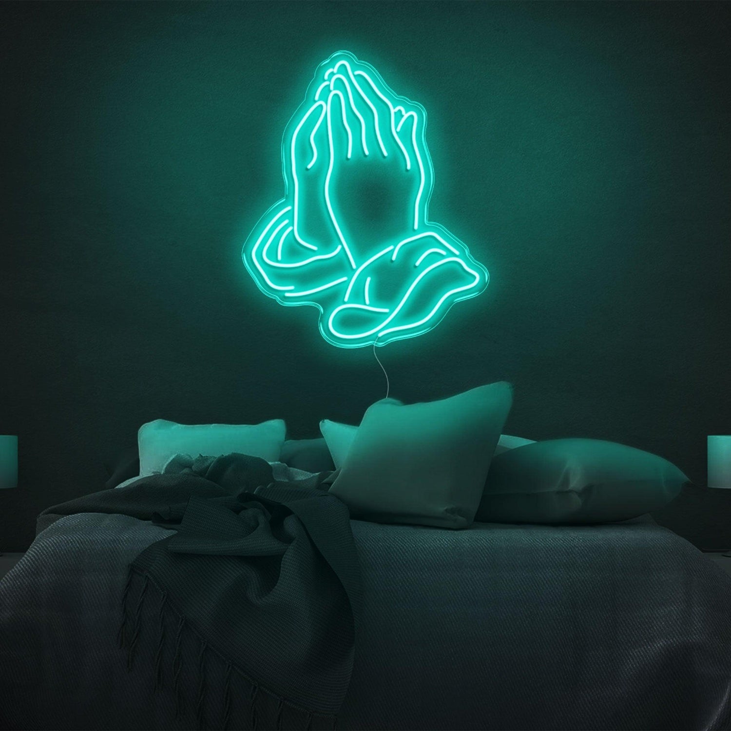 Pink Praying Hands Led Neon Sign For Modern Bedroom Decor | Shineneon