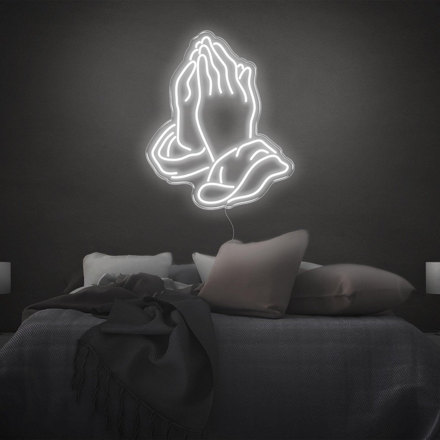Pink Praying Hands Led Neon Sign For Modern Bedroom Decor | Shineneon