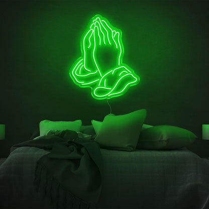 Pink Praying Hands Led Neon Sign For Modern Bedroom Decor | Shineneon