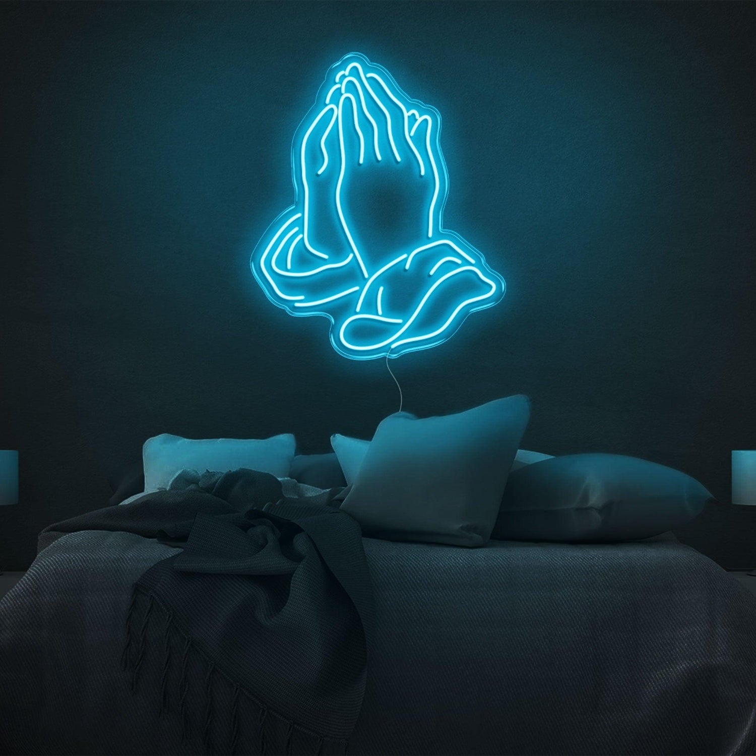 Pink Praying Hands Led Neon Sign For Modern Bedroom Decor | Shineneon