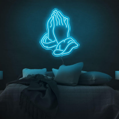Pink Praying Hands Led Neon Sign For Modern Bedroom Decor | Shineneon