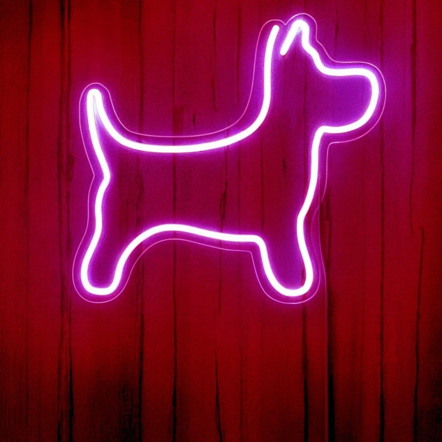 Pink Purple Cartoon Dog Led Neon Sign For Pet Shop Home Decor | Shineneon