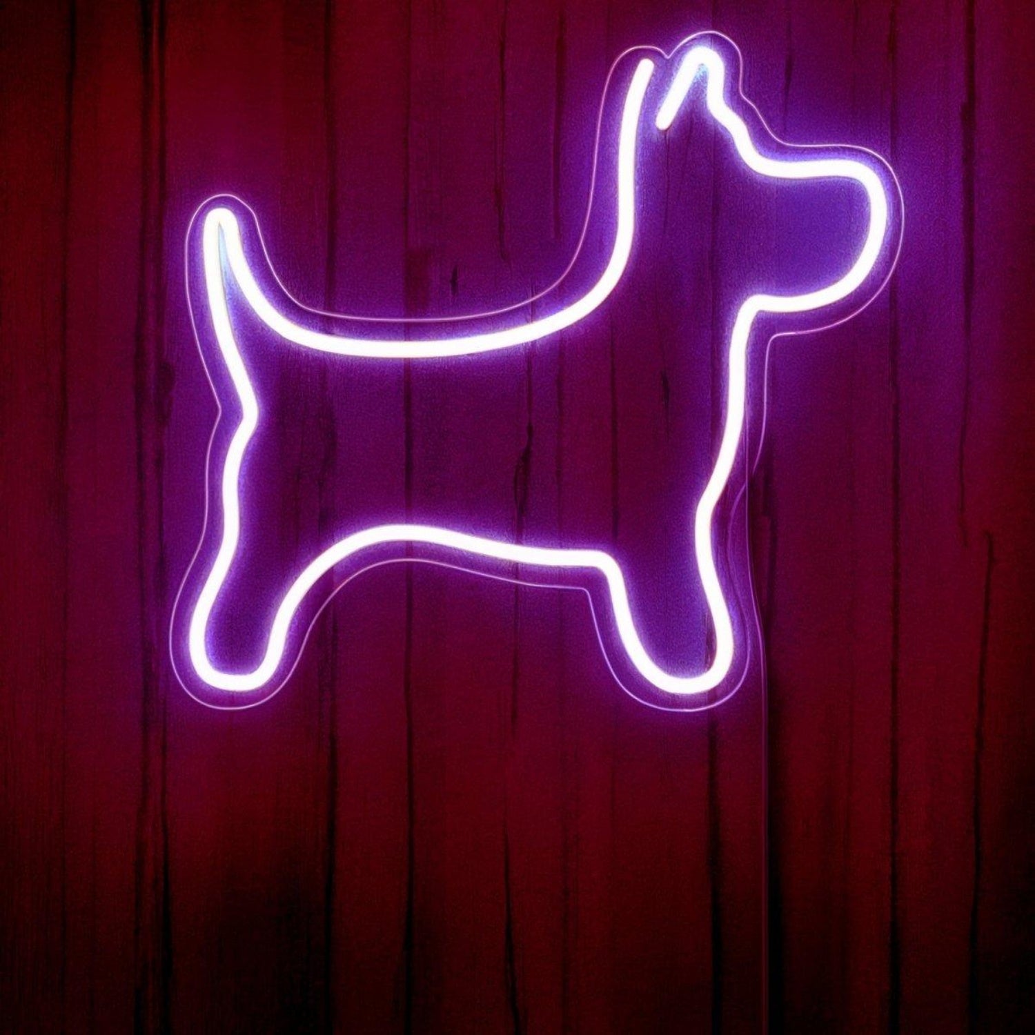 Pink Purple Cartoon Dog Led Neon Sign For Pet Shop Home Decor | Shineneon