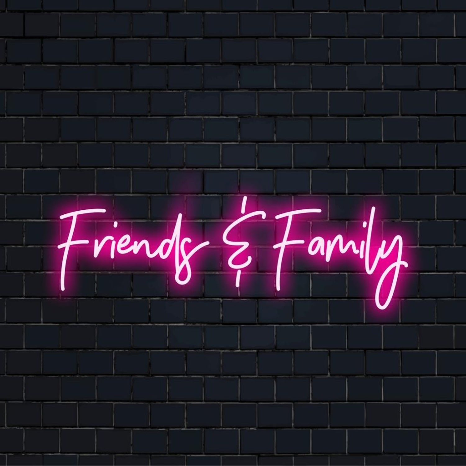 Pink Purple Glow Friends Family Led Neon Sign For Home Cafe Decor | Shineneon