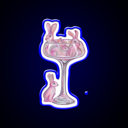 Pink Rabbits Cocktail Bar Decor Led Neon Sign Rgb Color - LED neon sign view 5