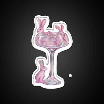 Pink Rabbits Cocktail Bar Decor Led Neon Sign Rgb Color - LED neon sign view 11