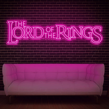 Pink Retro Script The Lord Of The Rings Led Neon Sign For Home Decor | Shineneon