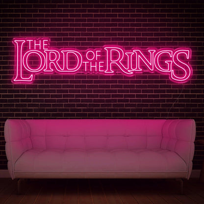Pink Retro Script The Lord Of The Rings Led Neon Sign For Home Decor | Shineneon