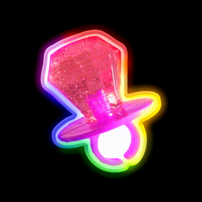 Pink Ring Pop Snack Food Led Neon Sign Rgb Color - LED neon sign close-up detail