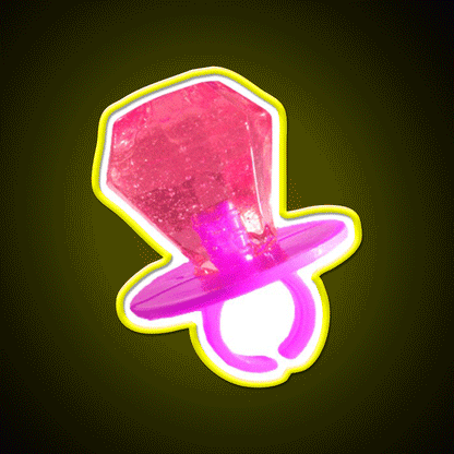 Pink Ring Pop Snack Food Led Neon Sign Rgb Color - Custom LED neon sign front view