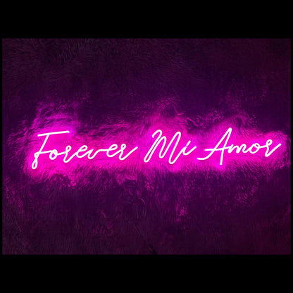 Pink Romantic Forever Mi Amor Led Neon Sign For Bedroom Wedding Decor | Shineneon