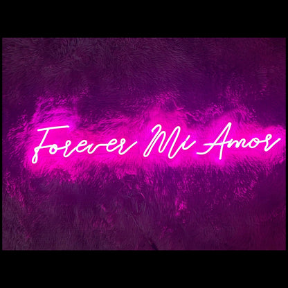 Pink Romantic Forever Mi Amor Led Neon Sign For Bedroom Wedding Decor | Shineneon