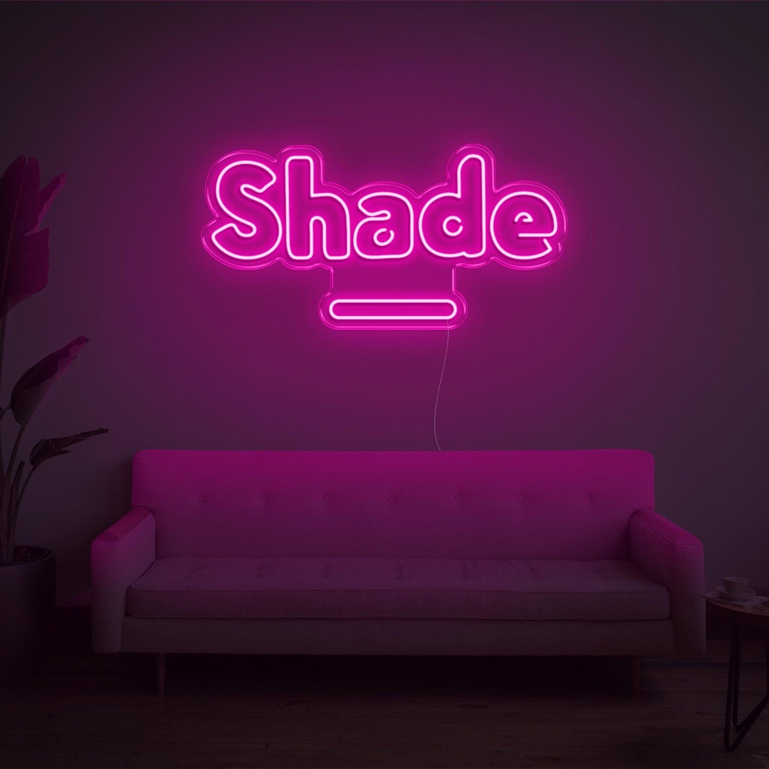Pink Shade Led Neon Sign With Cup Design For Home Studio Decor | Shineneon