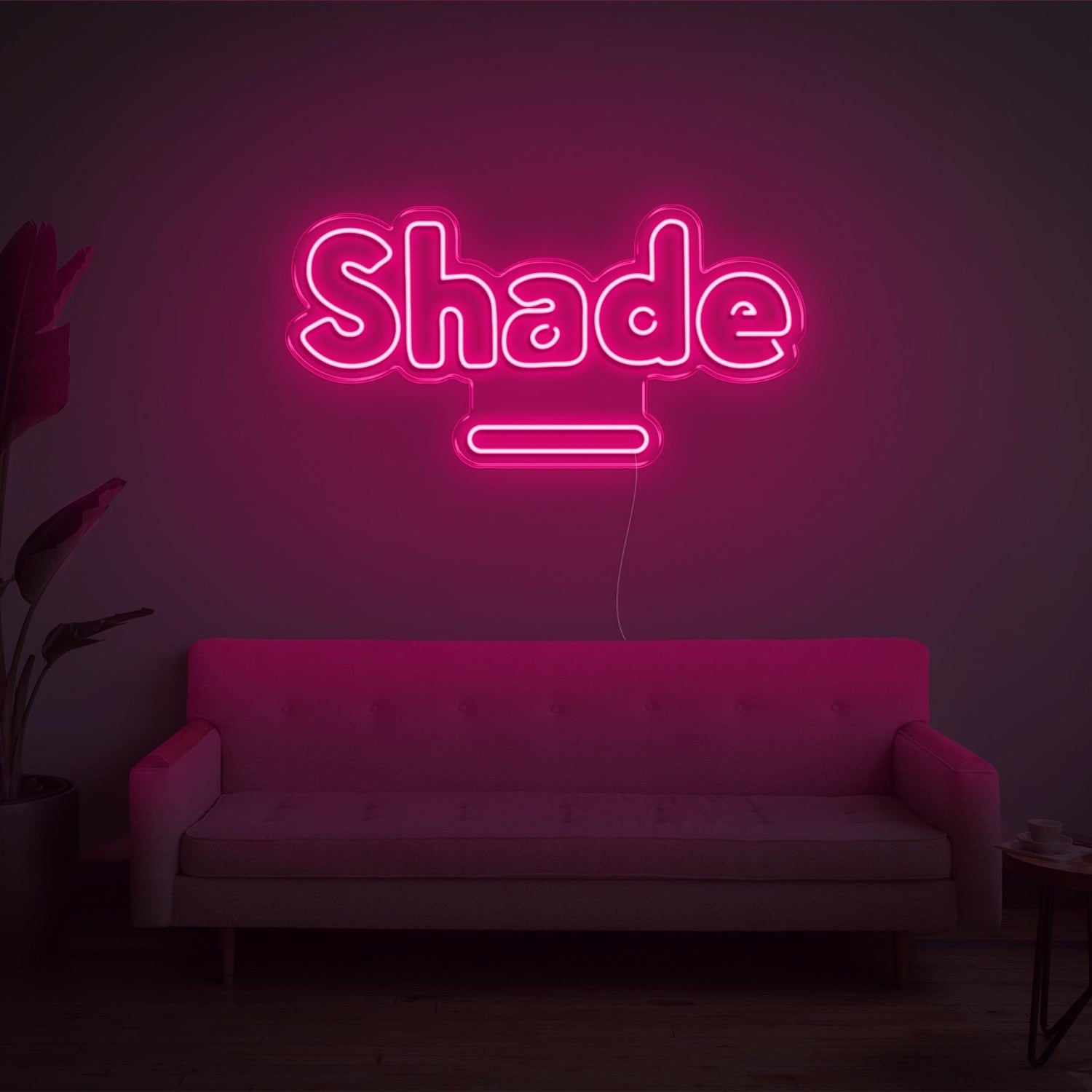 Pink Shade Led Neon Sign With Cup Design For Home Studio Decor | Shineneon